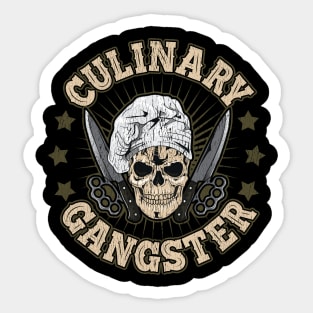 Cute & Funny Culinary Gangster Cooking Pun Sticker